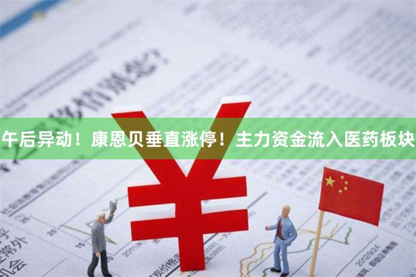 午后异动！康恩贝垂直涨停！主力资金流入医药板块